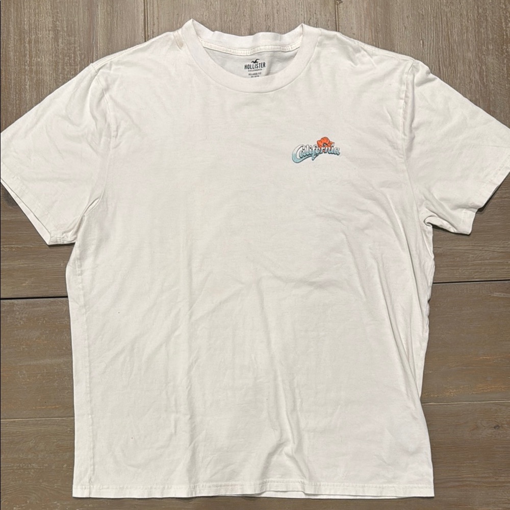 Hollister White Short Sleeve Tee Relaxed California Crew Neck